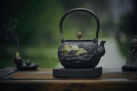铁制日本茶壶厨具家庭金属饮料古董咖啡艺术